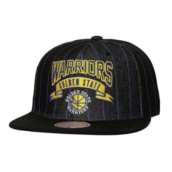 Boné Aba Reta Mitchell & Ness NBA Dem Stripes Golden State Warriors - Adulto - Foto 1