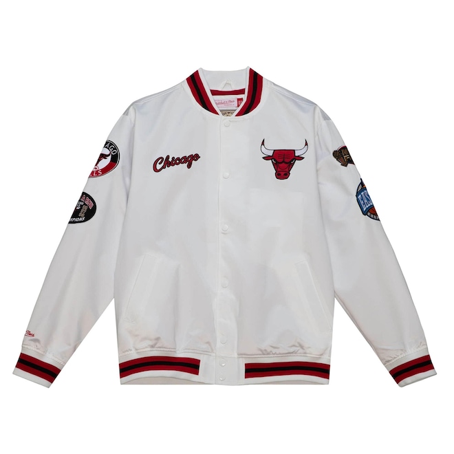 Jaqueta Mitchell & Ness City Collection Lightweight Satin Chicago Bulls - Masculina - Foto 1