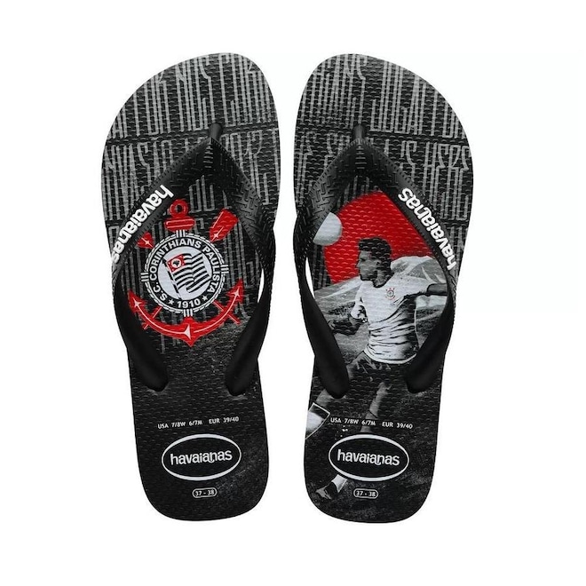 Chinelo Havaianas Corinthians T Times Fc - Masculina - Foto 1