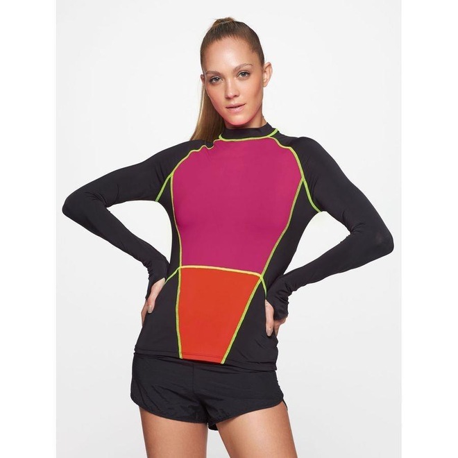 Camiseta Body For Sure Manga Longa Lisa Beach Sports - Feminina - Foto 1