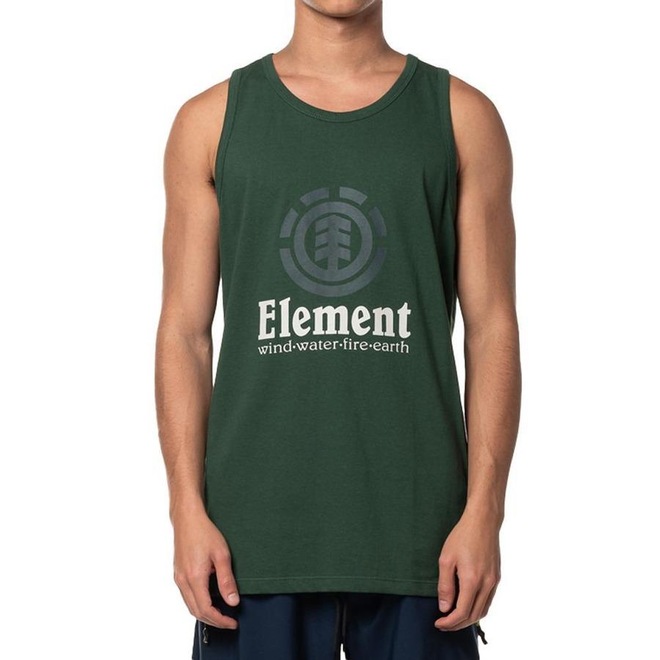 Regata Element Vertical Color Sm24 Masculina Verde Escuro - Foto 1