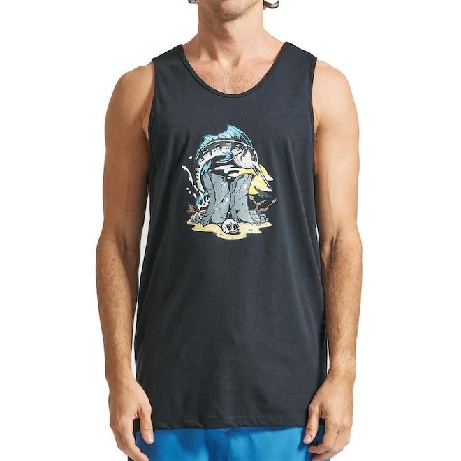 Regata Hurley Bedrock Sm24 Masculina Preto - Foto 1