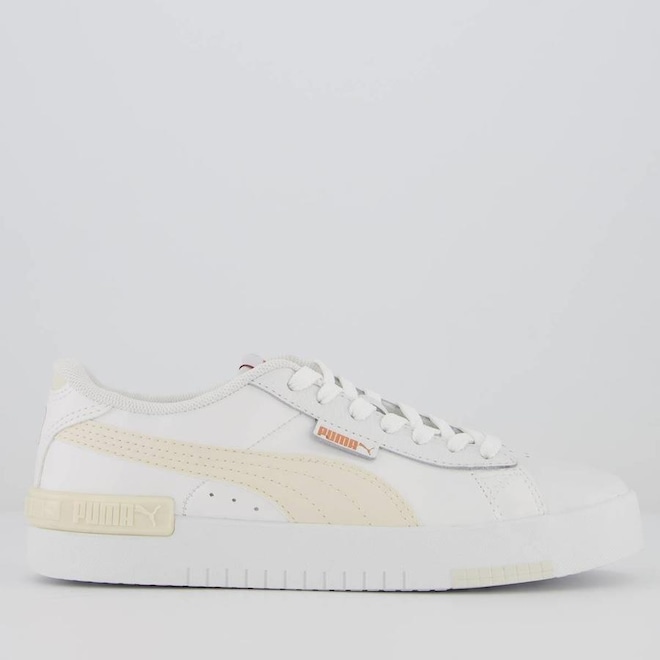 Tênis Puma Jada Bdp Feminino Branco e Bege - Foto 1