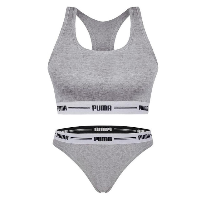 Kit Top Puma Nadador + Calcinha Biquíni - Feminino - Foto 1