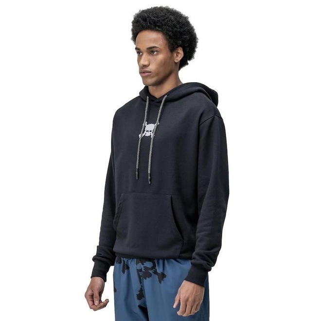 Blusão de Moletom Oakley Skull Heritage Hoodie Blackout - Masculino - Foto 1