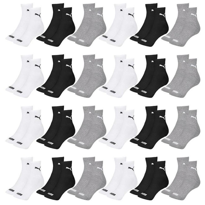 Kit Meia Cano Médio Puma Esportiva - 24 Pares - Masculino - Foto 1