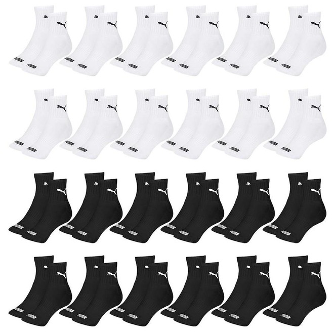 Kit Meia Cano Médio Puma Esportiva - 24 Pares - Feminino - Foto 1