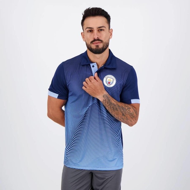 Camisa Polo Manchester City SPR Edwin - Masculina - Foto 1