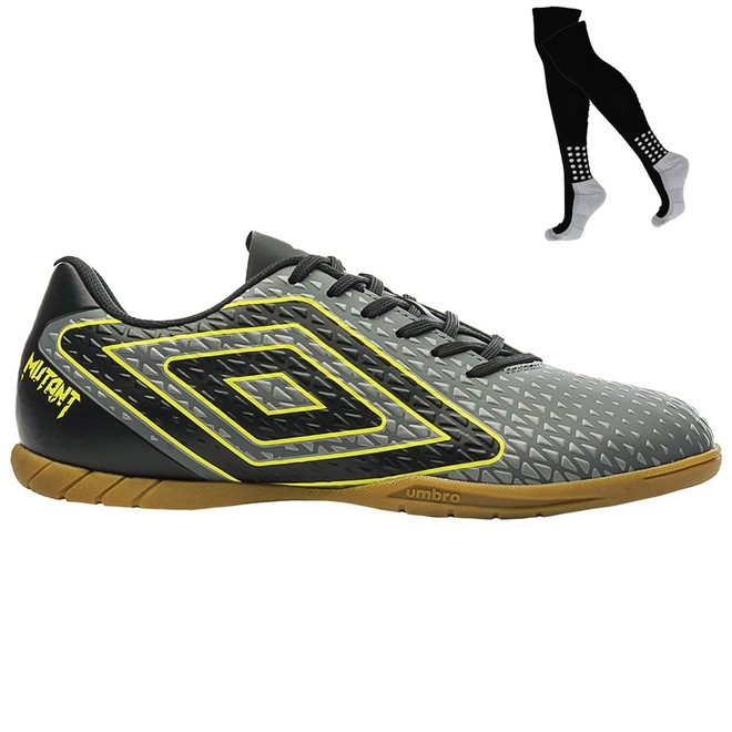Kit Chuteira Futsal Umbro Mutant e Meião - Adulto - Foto 1