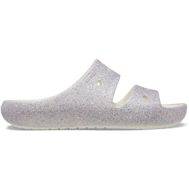 Chinelo Crocs Classic Glitter Sandal V2 K Mystic Glitter - Slide - Infantil - Foto 1