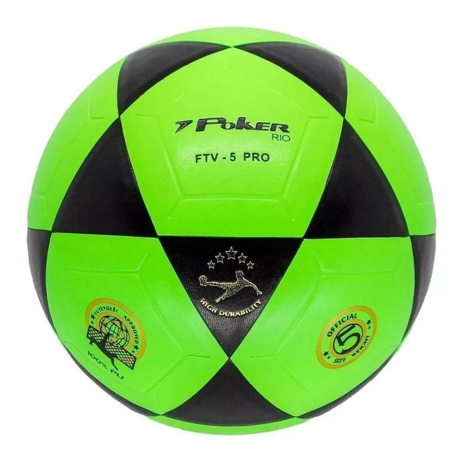 Bola Poker Futevôlei Altinha Futvolei Futvoley Ftv 5 Pro Cor Verde - Foto 1