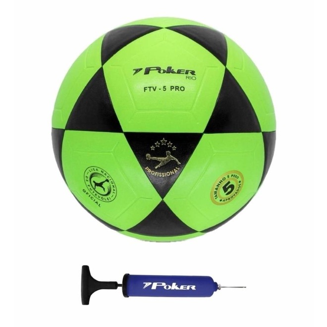 Kit Bola de Futevôlei Altinha Futmesa Poker Rio + Bomba de Ar - Foto 1