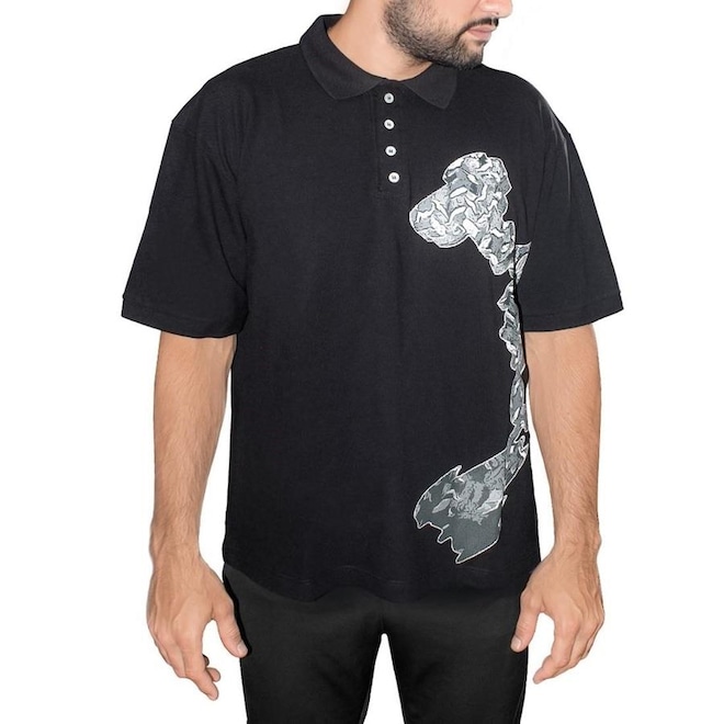 Camisa Polo Oakley Masculina Back To Skull - Masculina - Foto 1