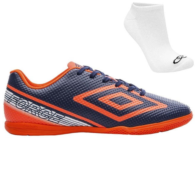 Kit Chuteira Futsal Umbro Force + Meia - Adulto - Foto 1