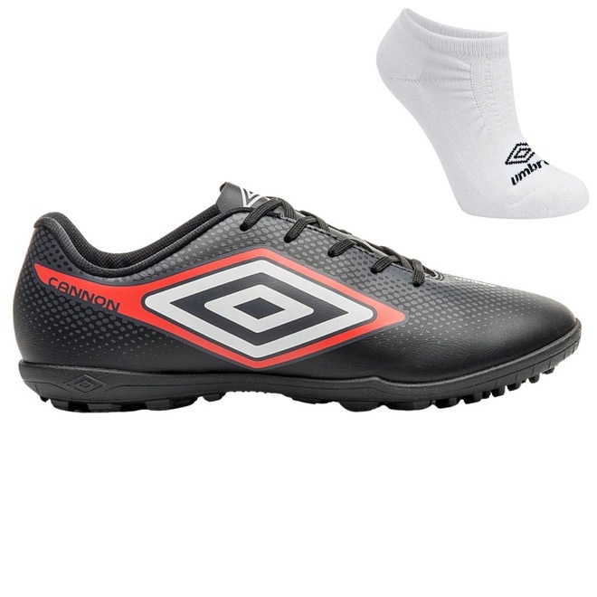 Kit Chuteira Society Umbro Cannon + Meia - Adulto - Foto 1