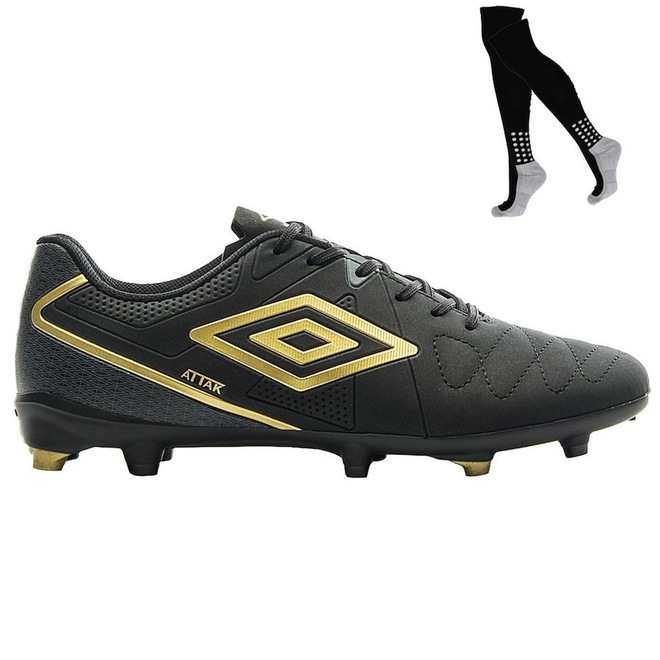 Kit Chuteira Campo Umbro Attak Eternal e Meião - Foto 1