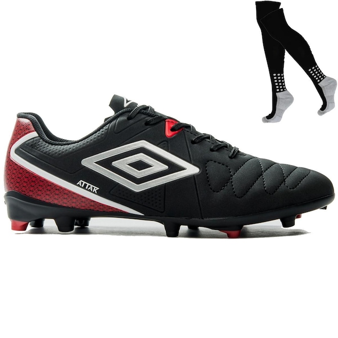 Kit Chuteira Campo Umbro Attak Eternal e Meião - Foto 1