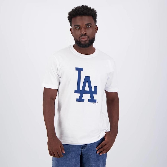 Camiseta New Era Mlb Los Angeles Dodgers Essentials - Masculina - Foto 1