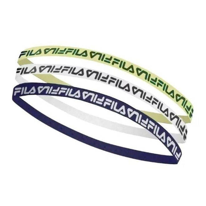 Kit Faixa de Cabeça Fila Hairband com 3 Unidades - Foto 1