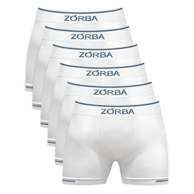 Kit Cuecas Zorba Boxer Extreme Point - 6 Unidades Adulto - Foto 1