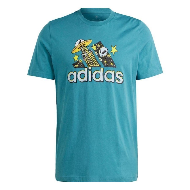 Camiseta adidas Sportswear Dream Doodle Fill - Masculina - Foto 1