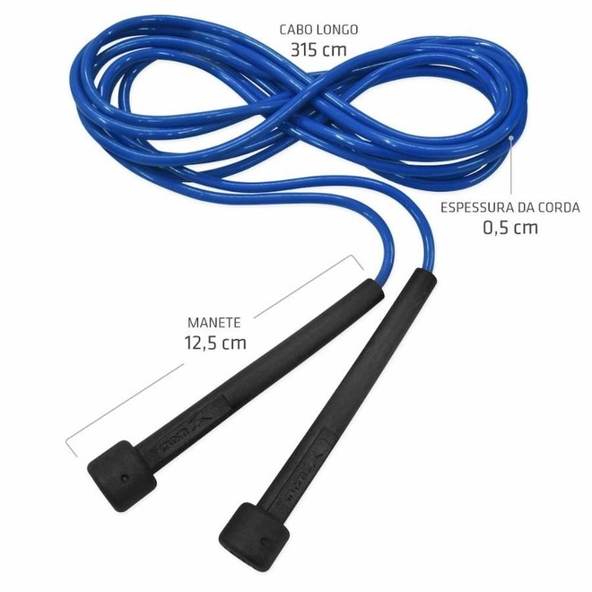 Kit com 4 Corda de Pular Muvin Basics em Pvc Tamanho Ajustável - Saltos Velocidade Exercícios Treino - Foto 1