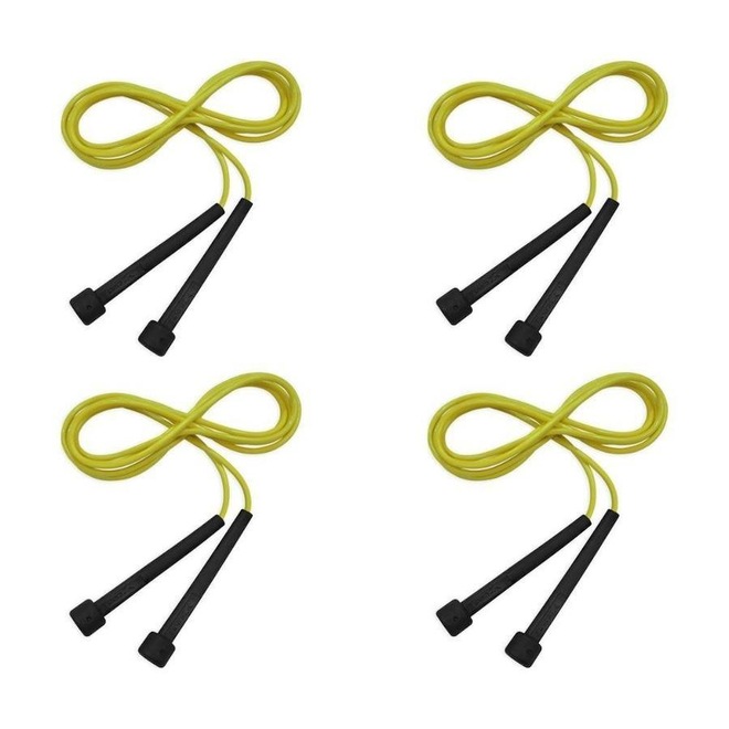 Kit com 4 Corda de Pular Muvin Basics em Pvc Tamanho Ajustável - Saltos Velocidade Exercícios Treino - Foto 1