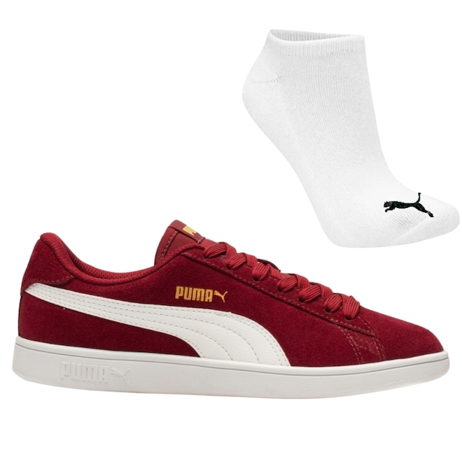 Tênis Puma Smash V2 Bdp + Meia - Masculino - Foto 1