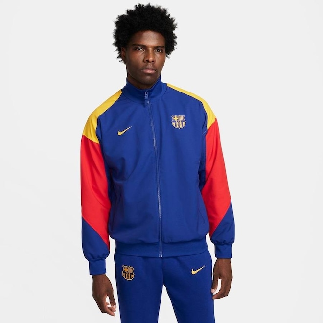 Jaqueta Sem Capuz Nike Strike Barcelona Hino - Masculina - Foto 1