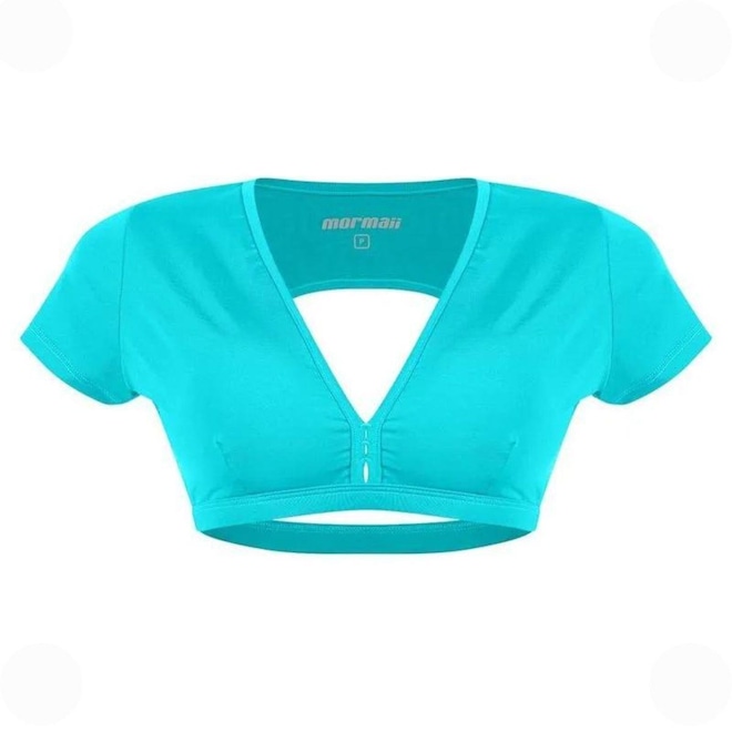 Top Mormaii Cropped Manga Beach Sports Liso - Feminino - Foto 1