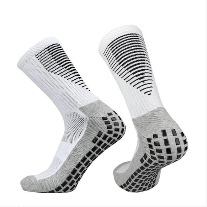 Meia Cano Alto Esportiva Gold Sports Futebol Titan Anti Derrapante - Adulto - Foto 1