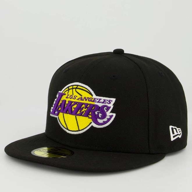 Boné Aba Reta New Era Nba Los Angeles Lakers - Fechado - Adulto - Foto 1
