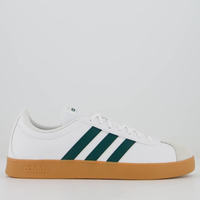 Tênis adidas Vl Court Base Branco E Verde - Foto 1