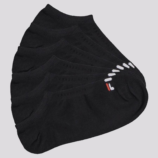 Kit de Meias Cano Curto Fila Lisa com 6 Pares - Adulto - Foto 1