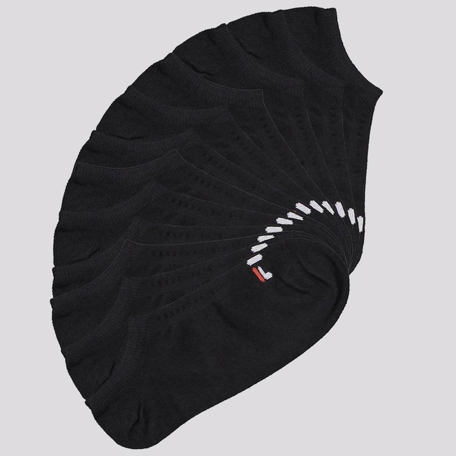 Kit de Meias Cano Curto Fila Lisa com 12 Pares - Adulto - Foto 1