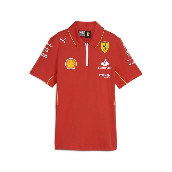 Camisa Polo Puma Scuderia Ferrari Team - Feminina - Foto 1