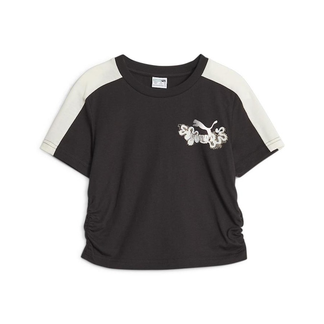 Camiseta Puma T7 Flwr - Infantil - Foto 1