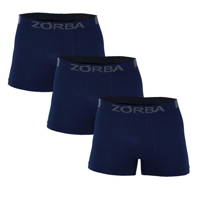 Kit 3 Cuecas Zorba Boxer Extreme Sport sem Costura Microfibra - Adulto - Foto 1