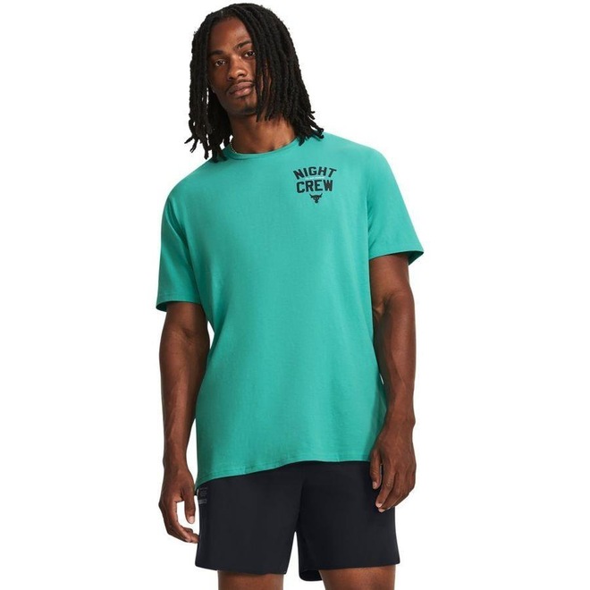 Camiseta de Treino Masculina Under Armour Project Rock Night Crew - Foto 1