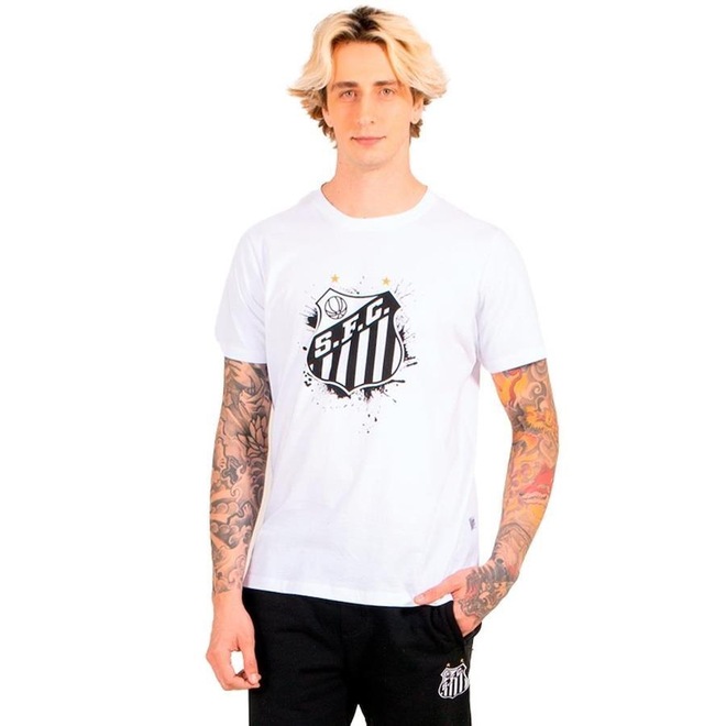 Camiseta Santos Oficial Classic Surf Center Masculina - Foto 1