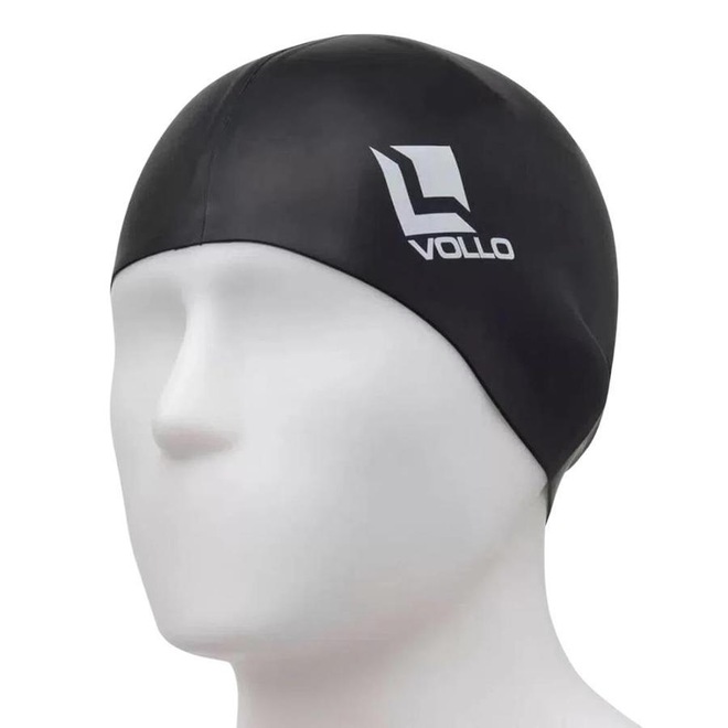 Touca de Silicone para Natação Lisa Vollo Unissex Adulto - Foto 1