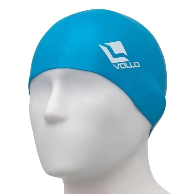 Touca de Silicone para Natação Lisa Vollo Unissex Adulto - Foto 1