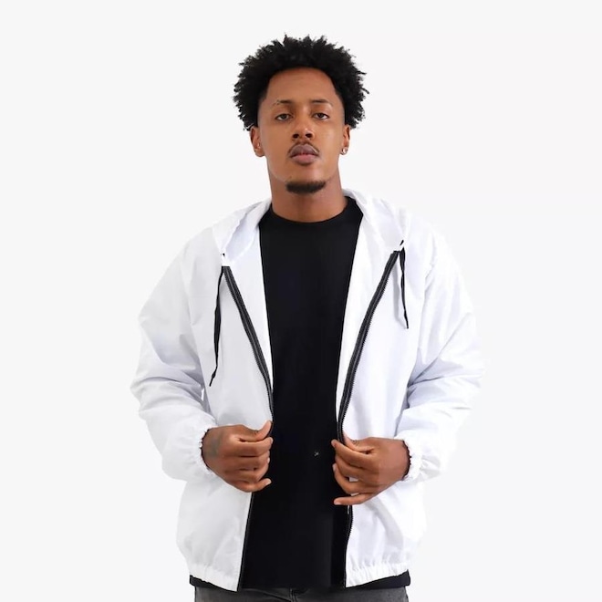 Jaqueta Corta Vento com Capuz New Fox Microfibra - Feminina - Foto 1