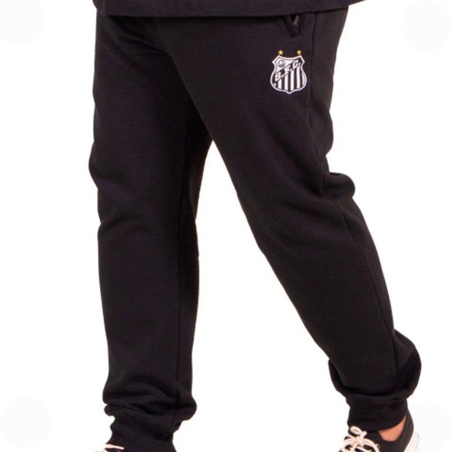 Calça Moletom do Santos Oficial Plus Size Surf Center - Masculina - Foto 1