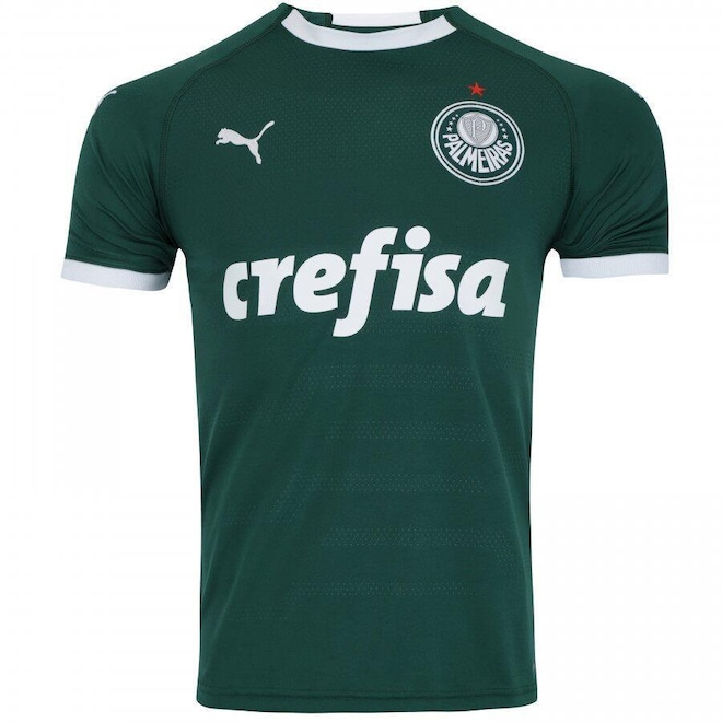 Camisa Masculina Palmeiras Verde I 2019 Puma - Foto 1