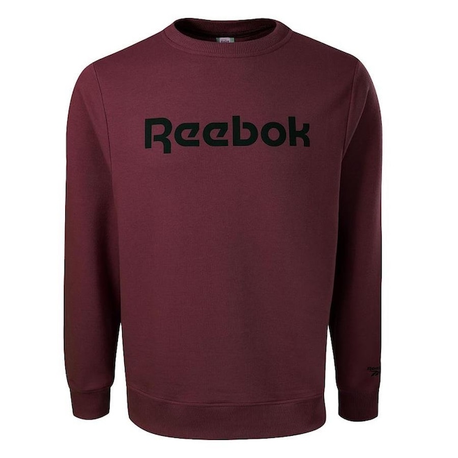 Blusão de Moletom Reebok Careca M Big Logo Linear - Masculino - Foto 1