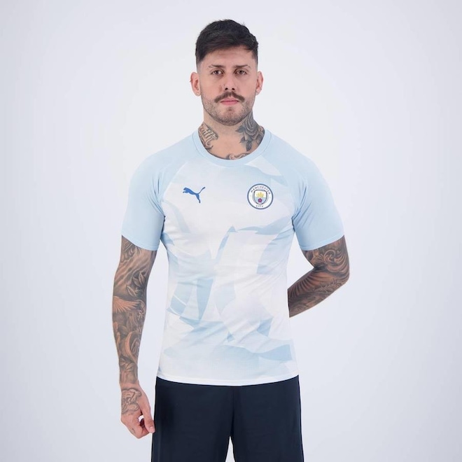 Camisa do Manchester City Pré Jogo 2025 Puma - Masculina - Foto 1