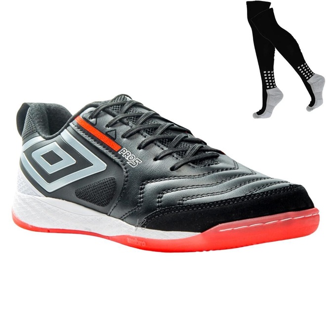 Chuteira Futsal Umbro Pro 5 Bump + Meião - Adulto - Foto 1