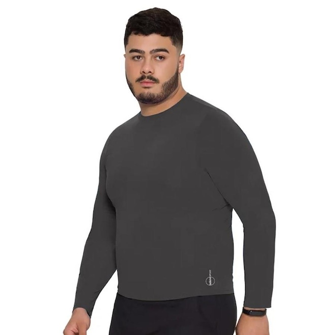 Camisa Térmica Selene Proteção Uv50+ Plus Size - Masculina - Foto 1