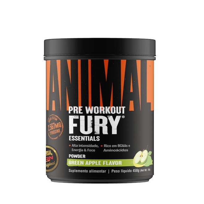 Pré Treino Animal Fury Pré-Workout 450G - Universal - Foto 1